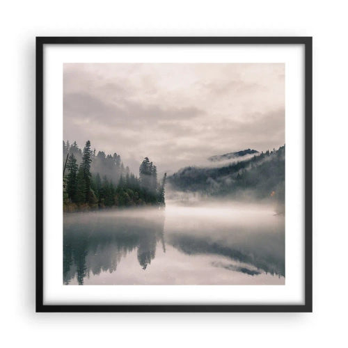 Poster în ramă neagră - În reverie, în ceață - 50x50 cm