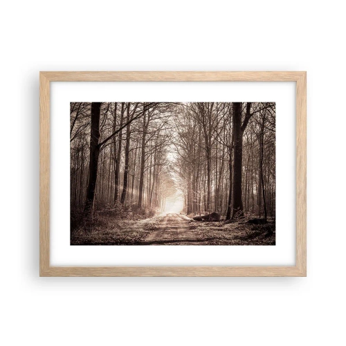 Poster în ramă de stejar deschis - Catedrala Forestieră - 40x30 cm
