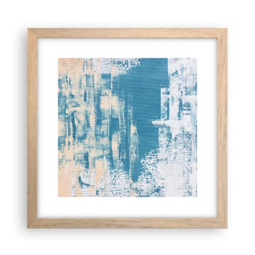 Poster în ramă de stejar deschis - Prin ţurţur de gheață - 30x30 cm