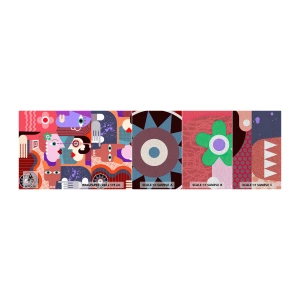 Mostră tapet Premium Sand - Ochi în ochi - Abstracția, Bucată, Chipurile - 100x30 cm