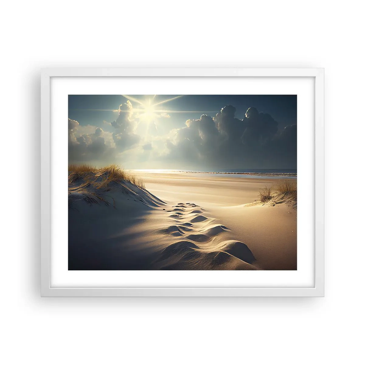 Poster în ramă albă - Peisaj liniștitor - 50x40 cm