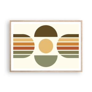 Poster în ramă de stejar deschis - În culorile pământului - 100x70 cm