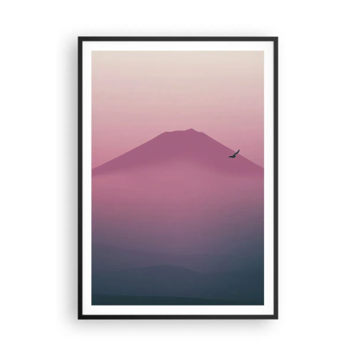 Poster în ramă neagră - Călători deasupra norilor - 70x100 cm