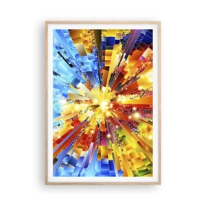 Poster în ramă de stejar deschis - In medias res - 70x100 cm