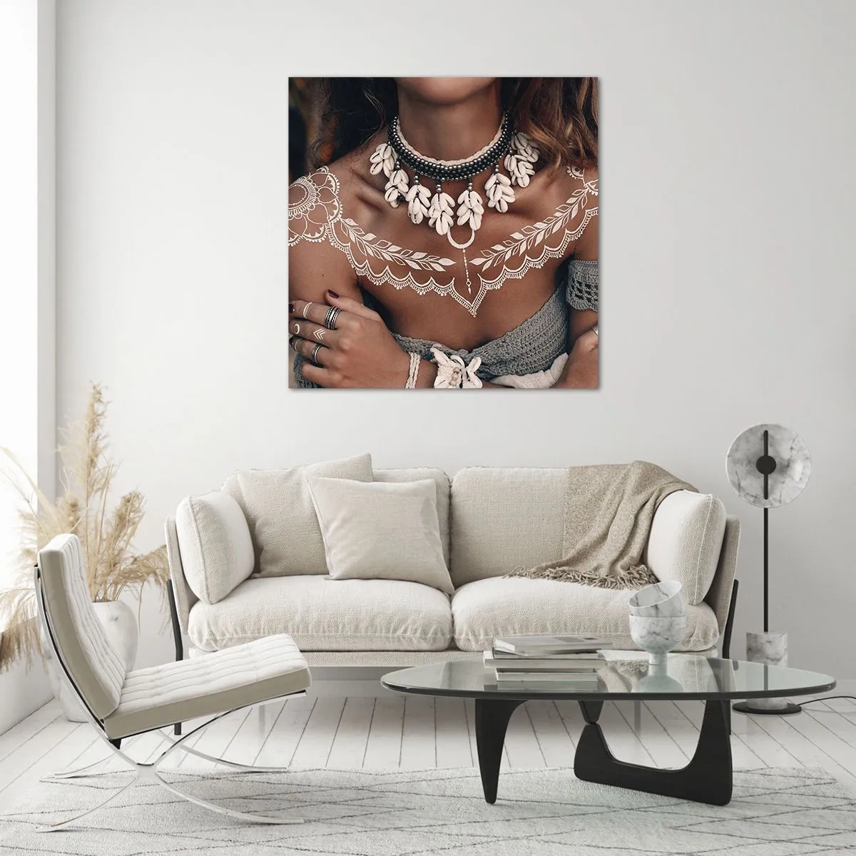 Tablou pe sticlă - Talismanele, ritualurile feminității - 30x30 cm