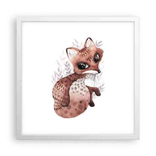 Poster în ramă albă - Doar iubire - 40x40 cm