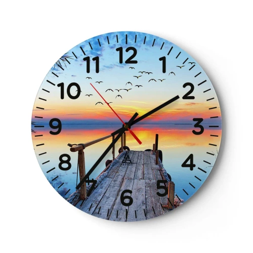 Ceas de perete - Ceas pe sticlă - E timpul să ne întoarcem... - 30x30 cm