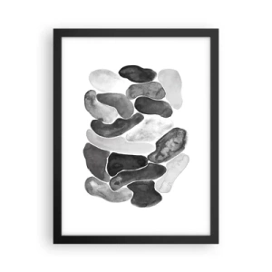 Poster în ramă neagră - Abstracție pietroasă - 30x40 cm