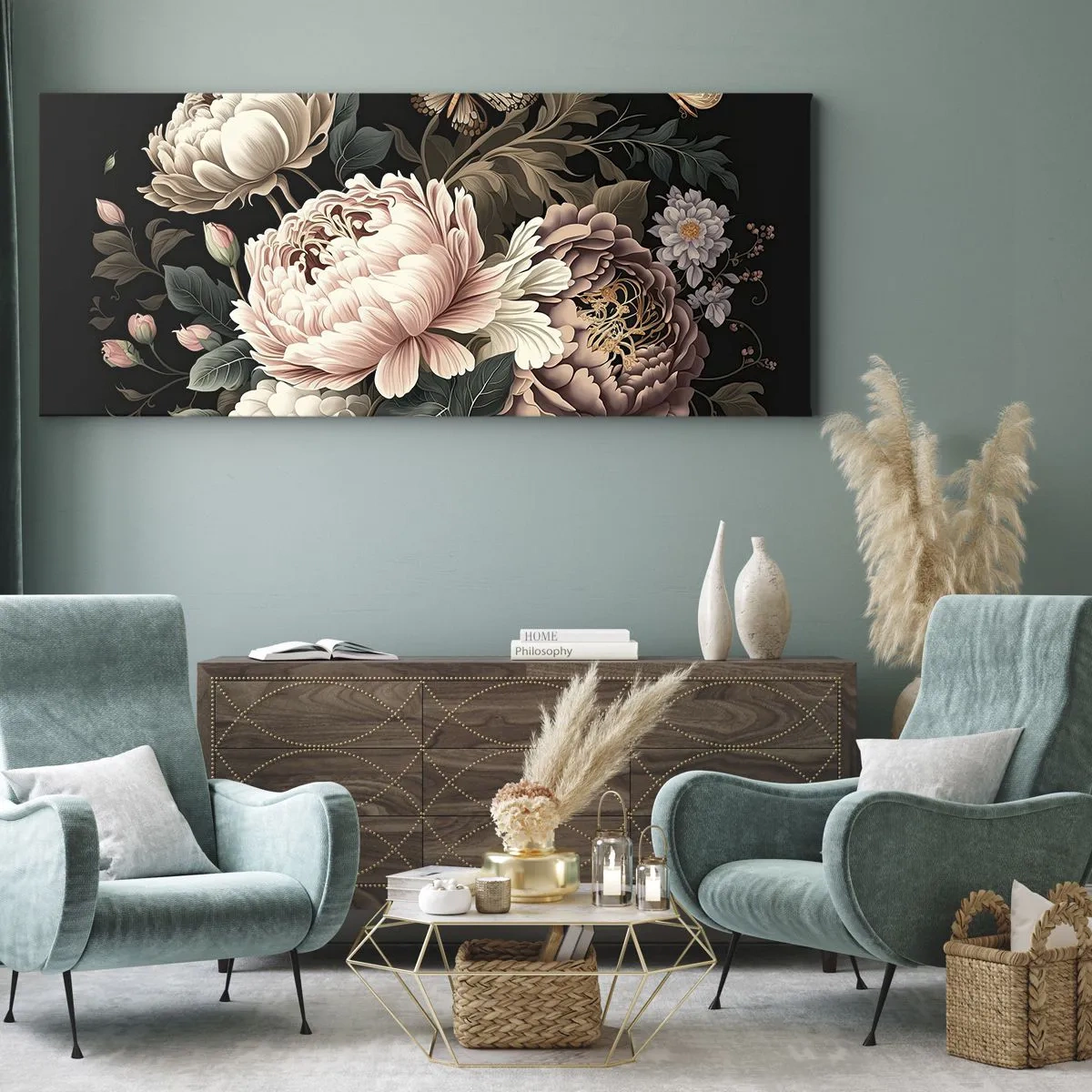 Tablou pe pânză - În stil baroc - 100x40 cm