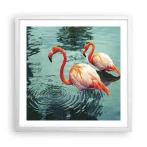 Poster în ramă albă - Suntem bune de revistele de modă - 50x50 cm