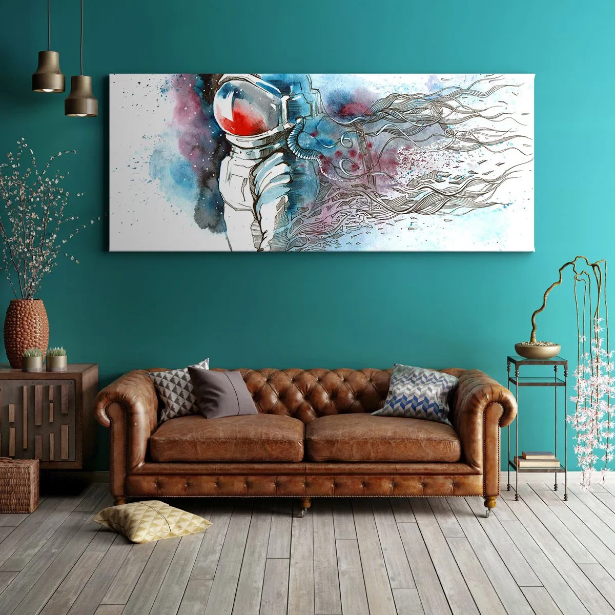 Tablou pe pânză - Singur cu cosmosul - 120x50 cm