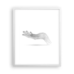 Poster în ramă albă - Mână arcuită - 40x50 cm