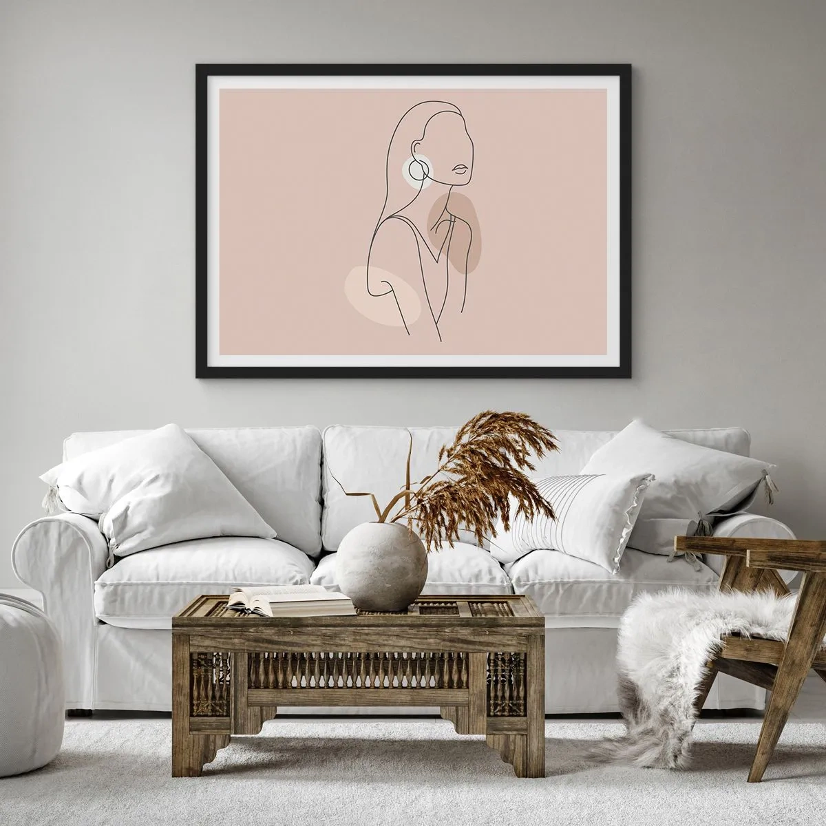 Poster în ramă neagră - Icoana fecioarei - 100x70 cm