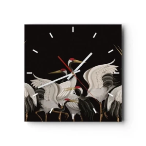 Ceas de perete - Ceas pe sticlă - Problemele importante ale păsărilor - 30x30 cm