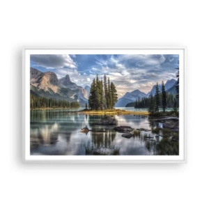 Poster în ramă albă - La o apă mare și limpede… - 100x70 cm