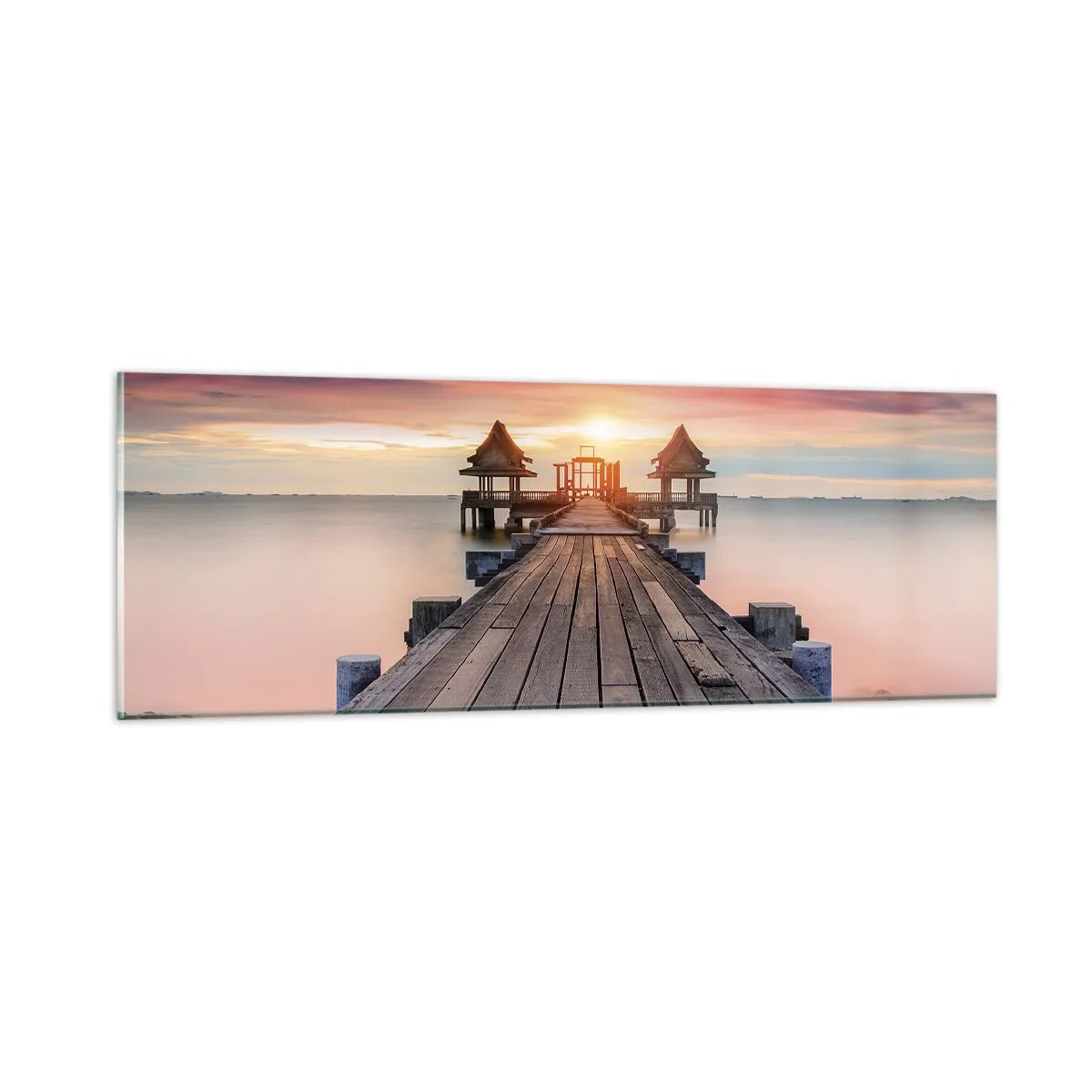 Tablou pe sticlă - Vestul la est - 90x30 cm