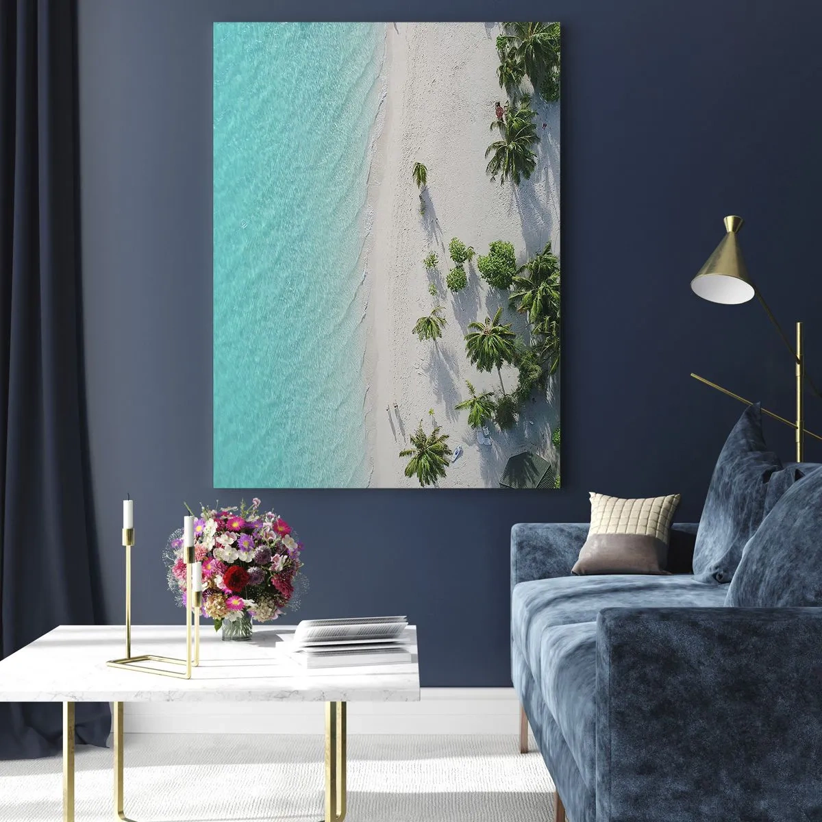 Tablou pe sticlă - Vacanță în paradis - 50x70 cm