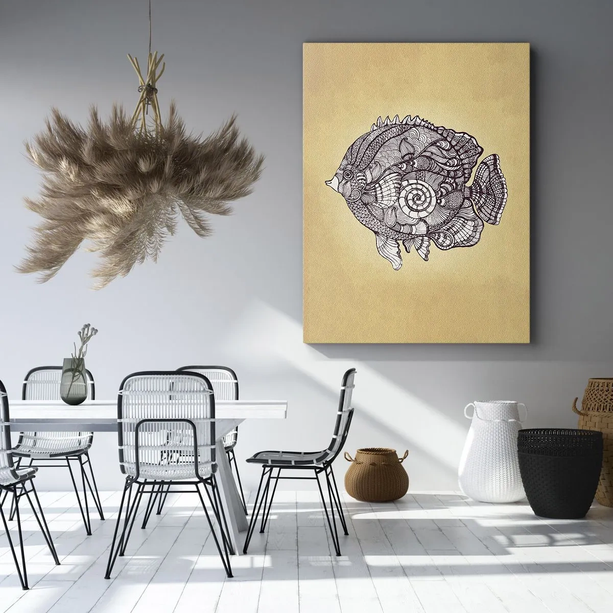 Tablou pe pânză - Dintr-un ocean de ornamente - 45x80 cm