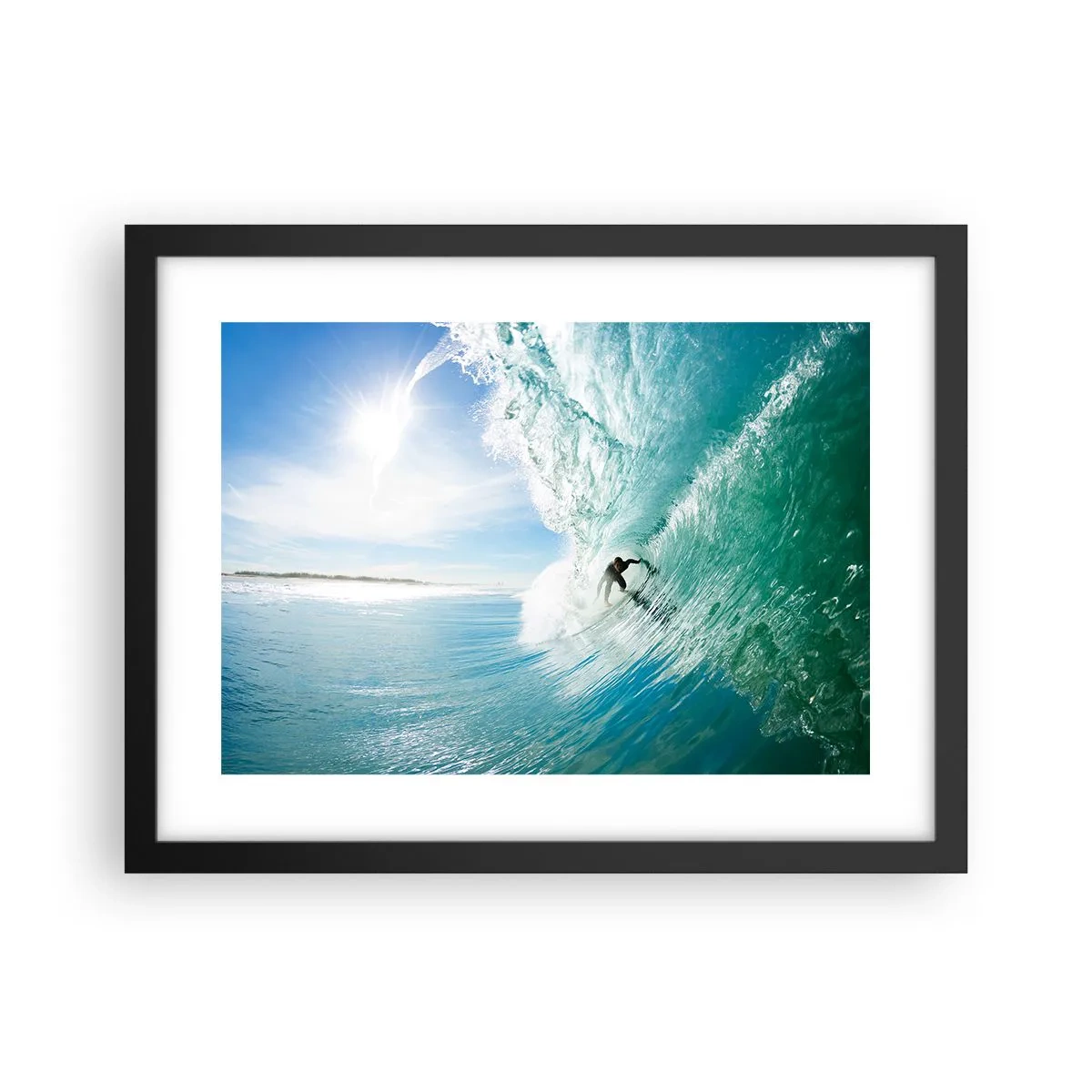 Poster în ramă neagră - Întotdeauna pe val - 40x30 cm