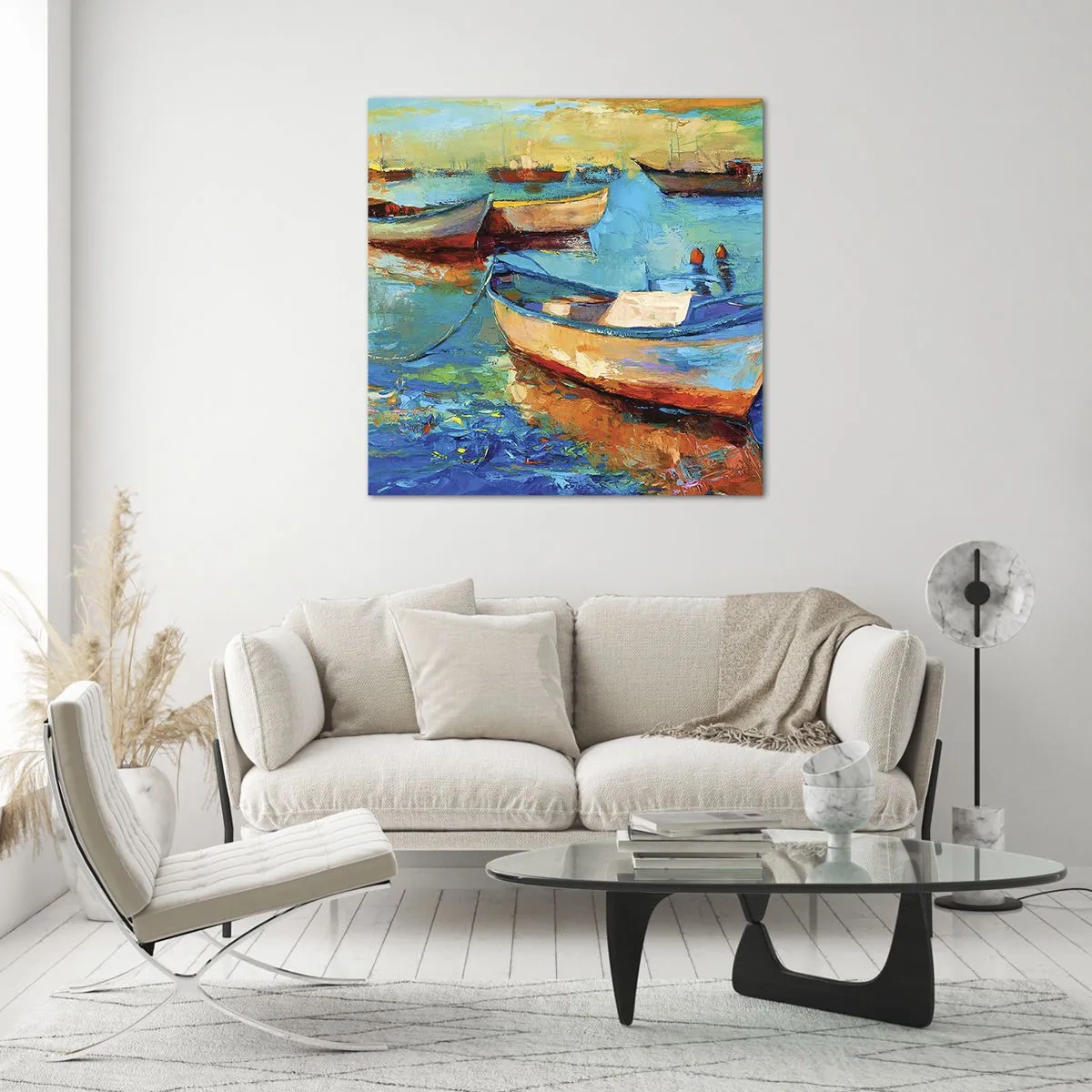 Tablou pe sticlă - Într-un golf de aur - 60x60 cm