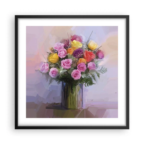 Poster în ramă neagră - Frumusețe reținută - 50x50 cm