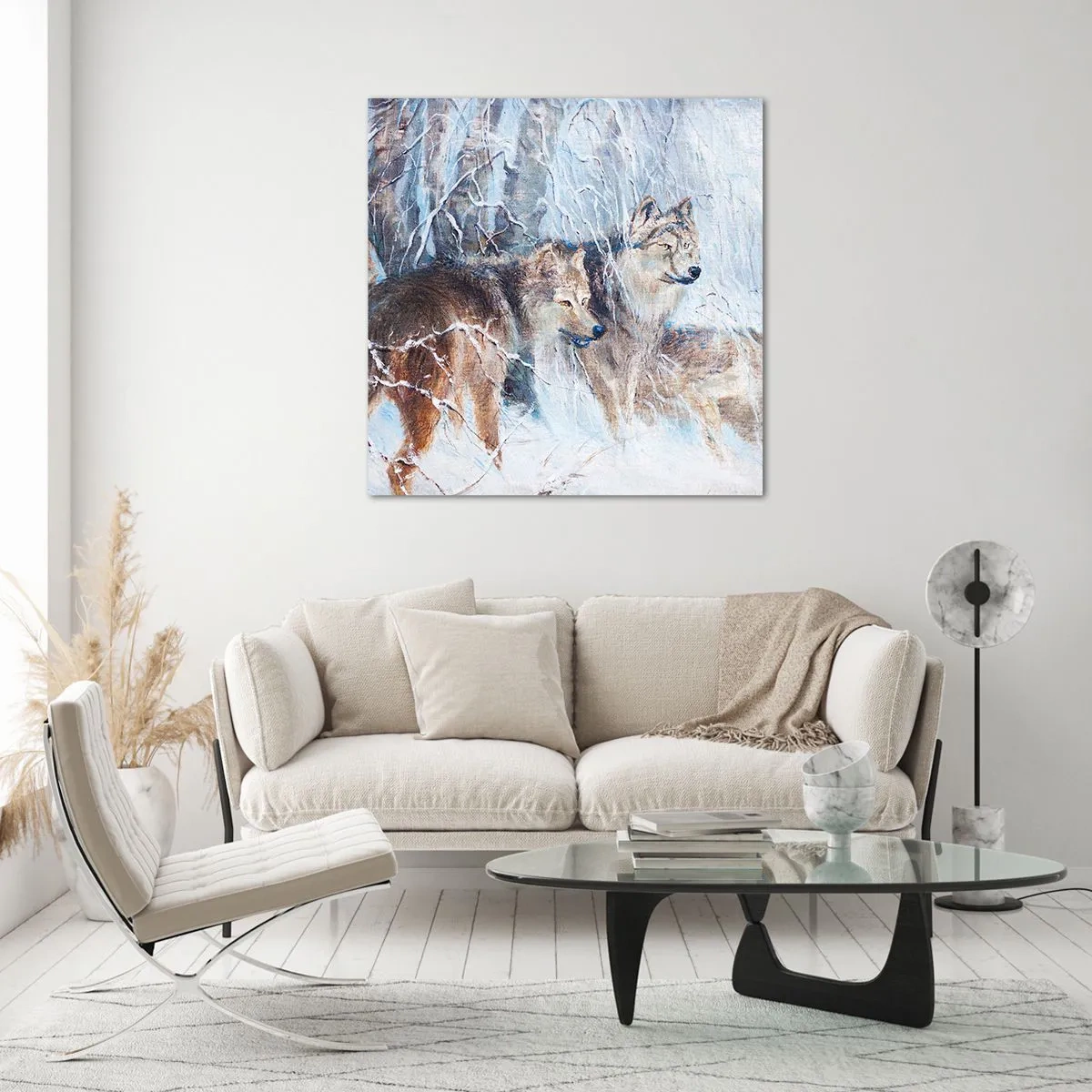 Tablou pe sticlă - Atenție! Vine... - 60x60 cm