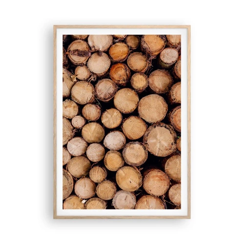 Poster în ramă de stejar deschis - Un nou început - 70x100 cm