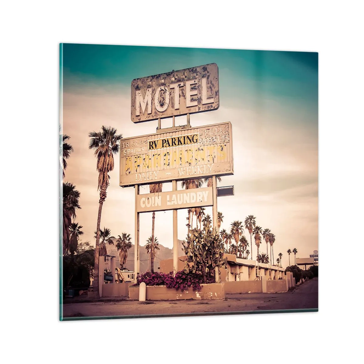 Tablou pe sticlă - Timpul s-a oprit aici - 40x40 cm