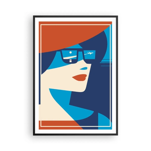 Poster în ramă neagră - Călătorie în vacanță - 70x100 cm