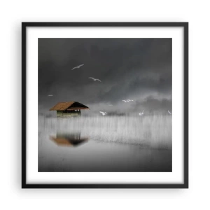 Poster în ramă neagră - Adăpost de ploaie - 50x50 cm