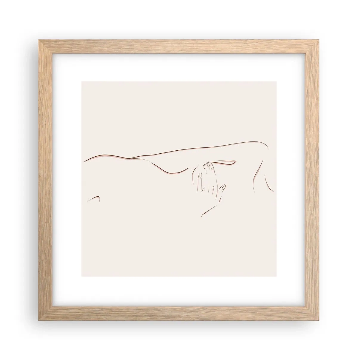 Poster în ramă de stejar deschis - Forma dorinței - 30x30 cm