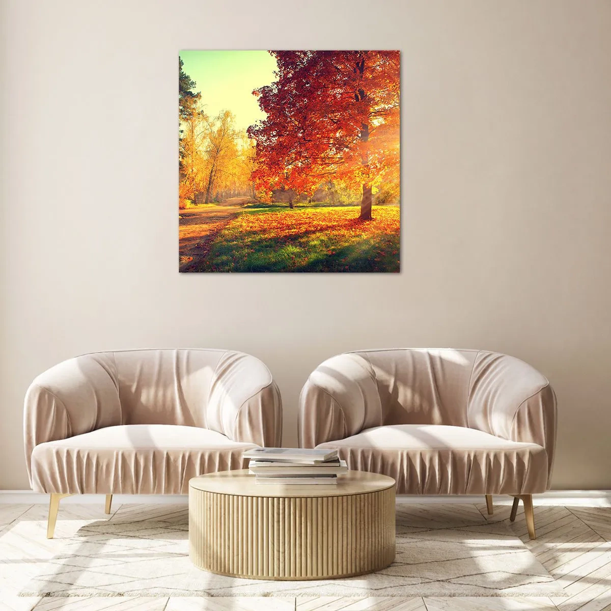 Tablou pe sticlă - Roșcatul este frumos - 60x60 cm