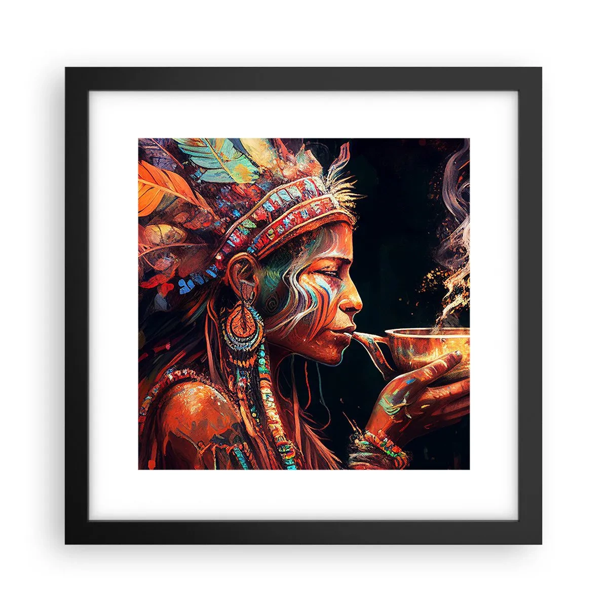 Poster în ramă neagră - Ritual magic - 30x30 cm