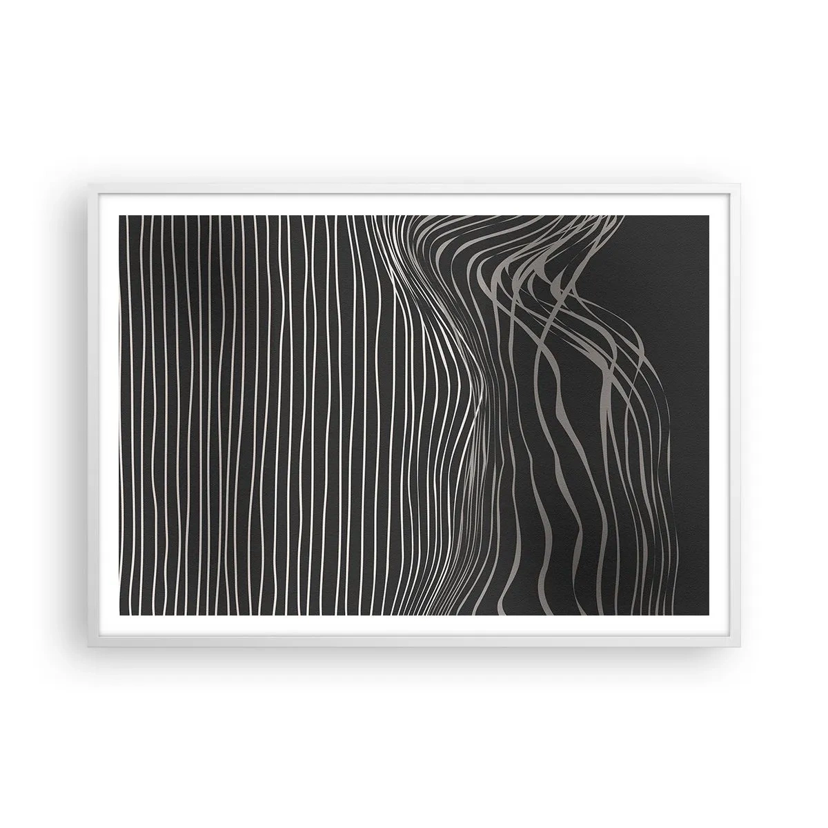 Poster în ramă albă - Ritm și accent - 100x70 cm