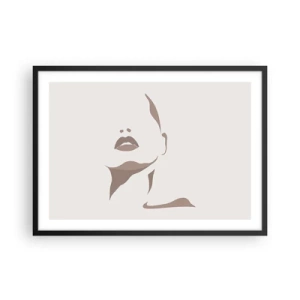 Poster în ramă neagră - Creată din lumină și umbră - 70x50 cm