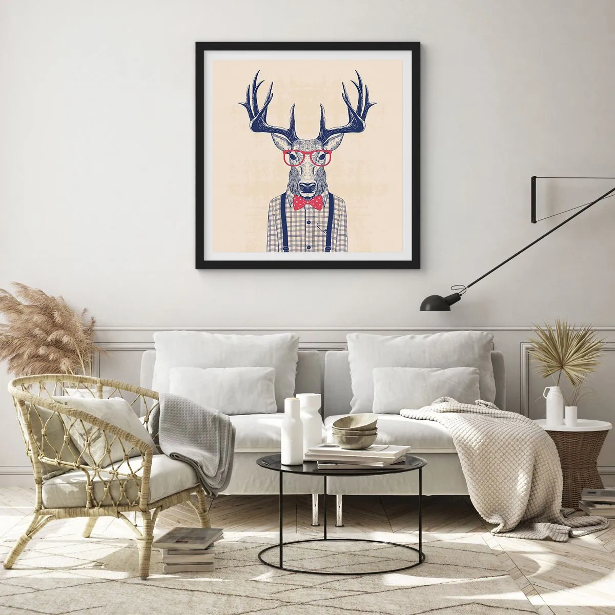 Poster în ramă neagră - O extravaganță jucăușă - 30x30 cm