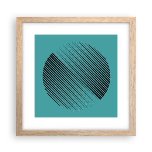 Poster în ramă de stejar deschis - Cercul - o variație geometrică - 30x30 cm
