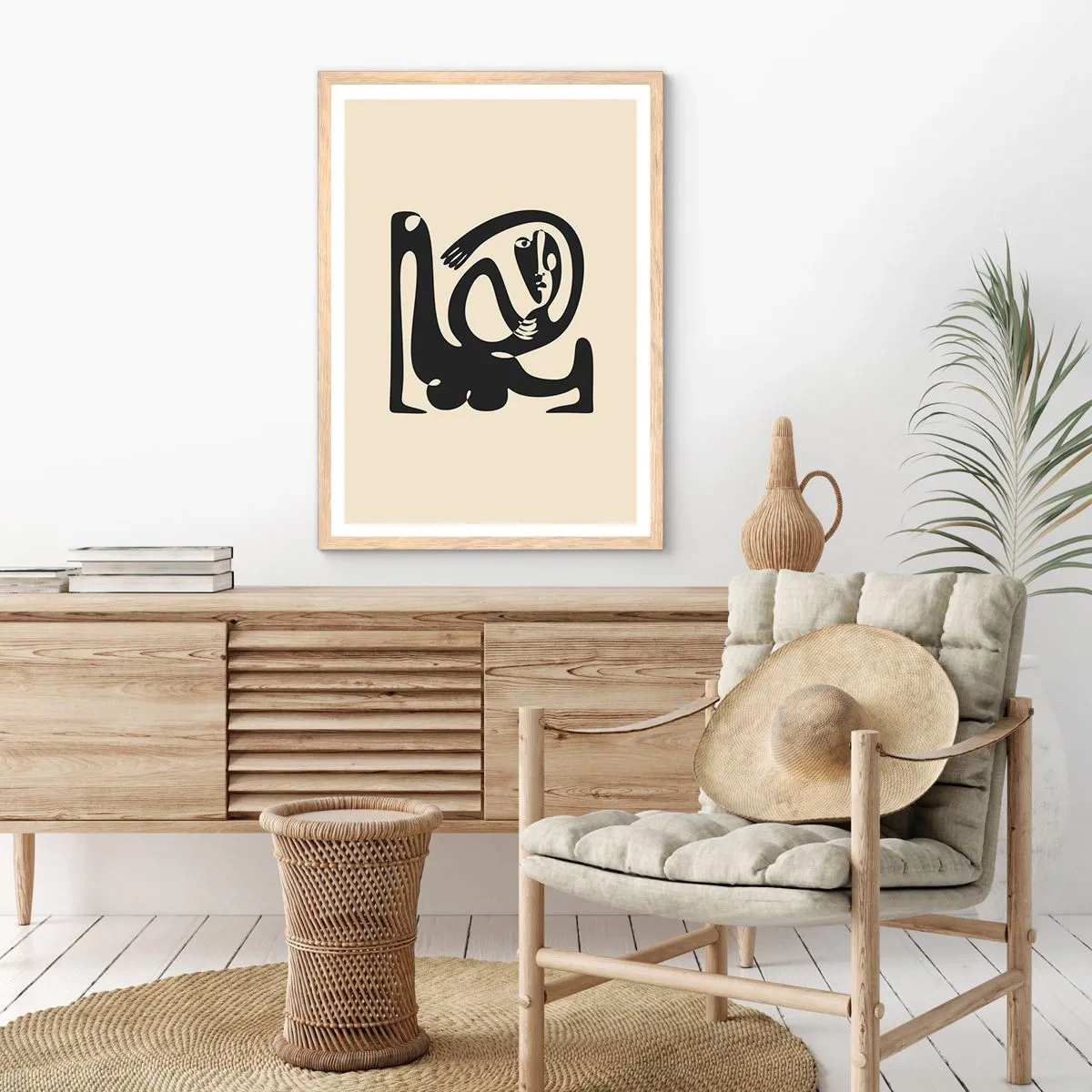 Poster în ramă de stejar deschis - Aproape Picasso - 50x70 cm