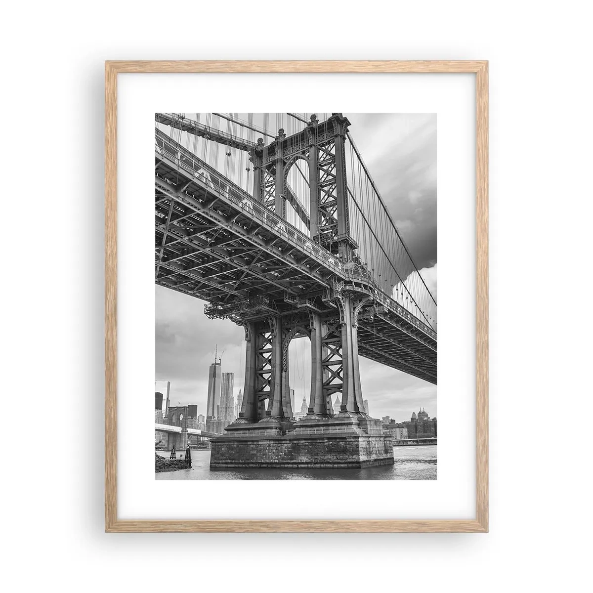 Poster în ramă de stejar deschis - Spre inima orașului - 40x50 cm