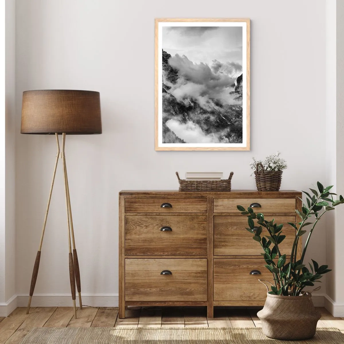 Poster în ramă de stejar deschis - Frumoase și crude - 50x70 cm