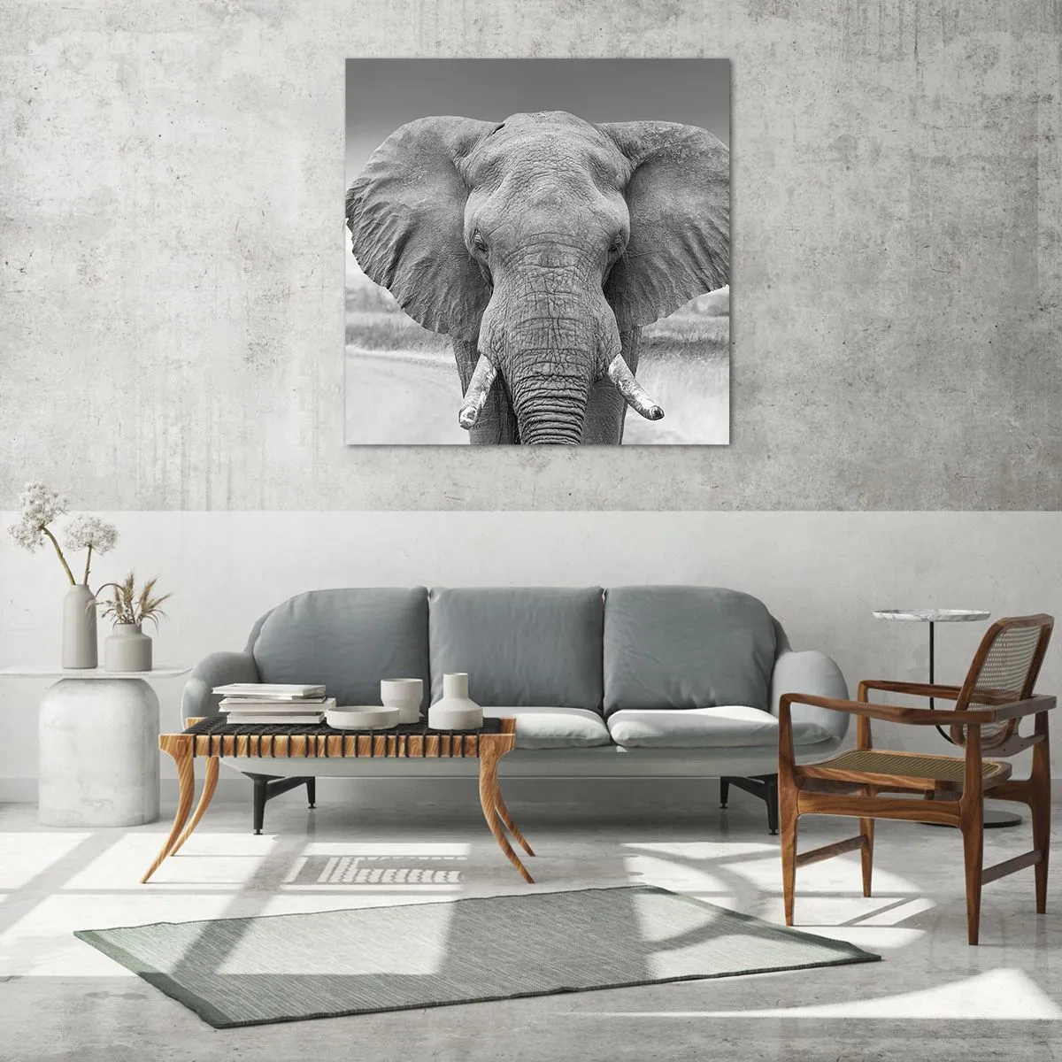 Tablou pe sticlă - Bun venit în lumea mea - 60x60 cm