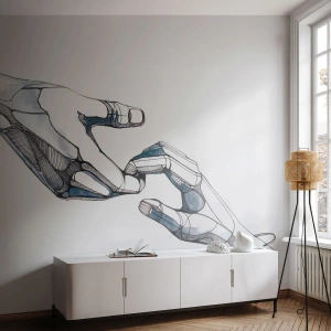 Tapet Premium Sand - Gest frumos - Abstracția, Mâinile, Grafică - 400x280 cm