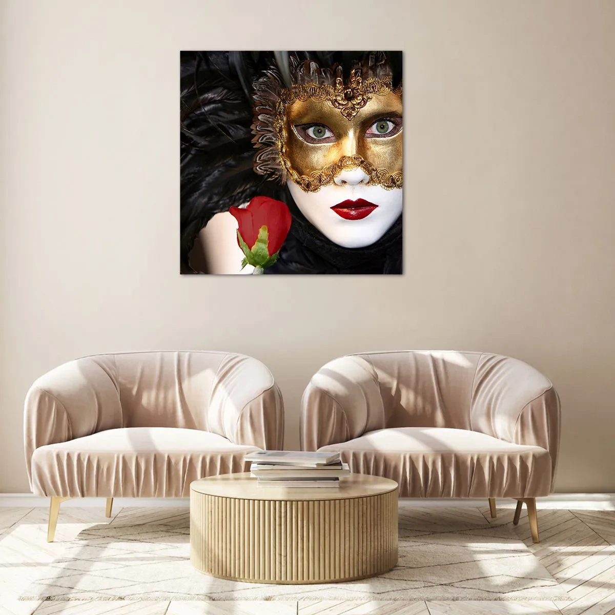 Tablou pe sticlă - Pentru că viața e un bal - 60x60 cm