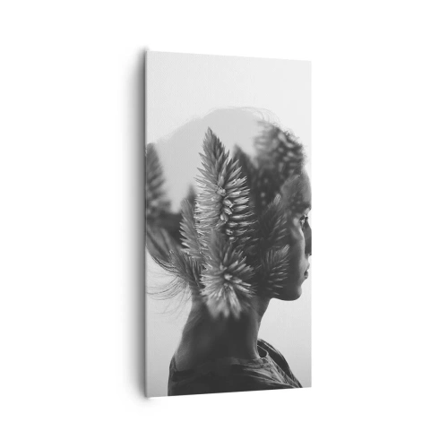 Tablou pe pânză - Doamna din pădurea de pini - 65x120 cm