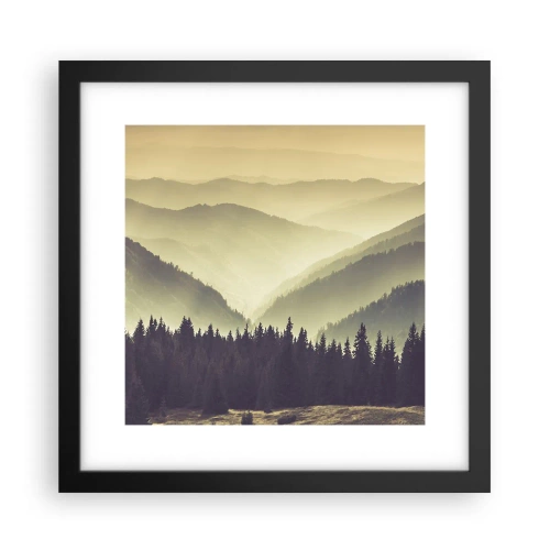 Poster în ramă neagră - Dincolo de munți... - 30x30 cm