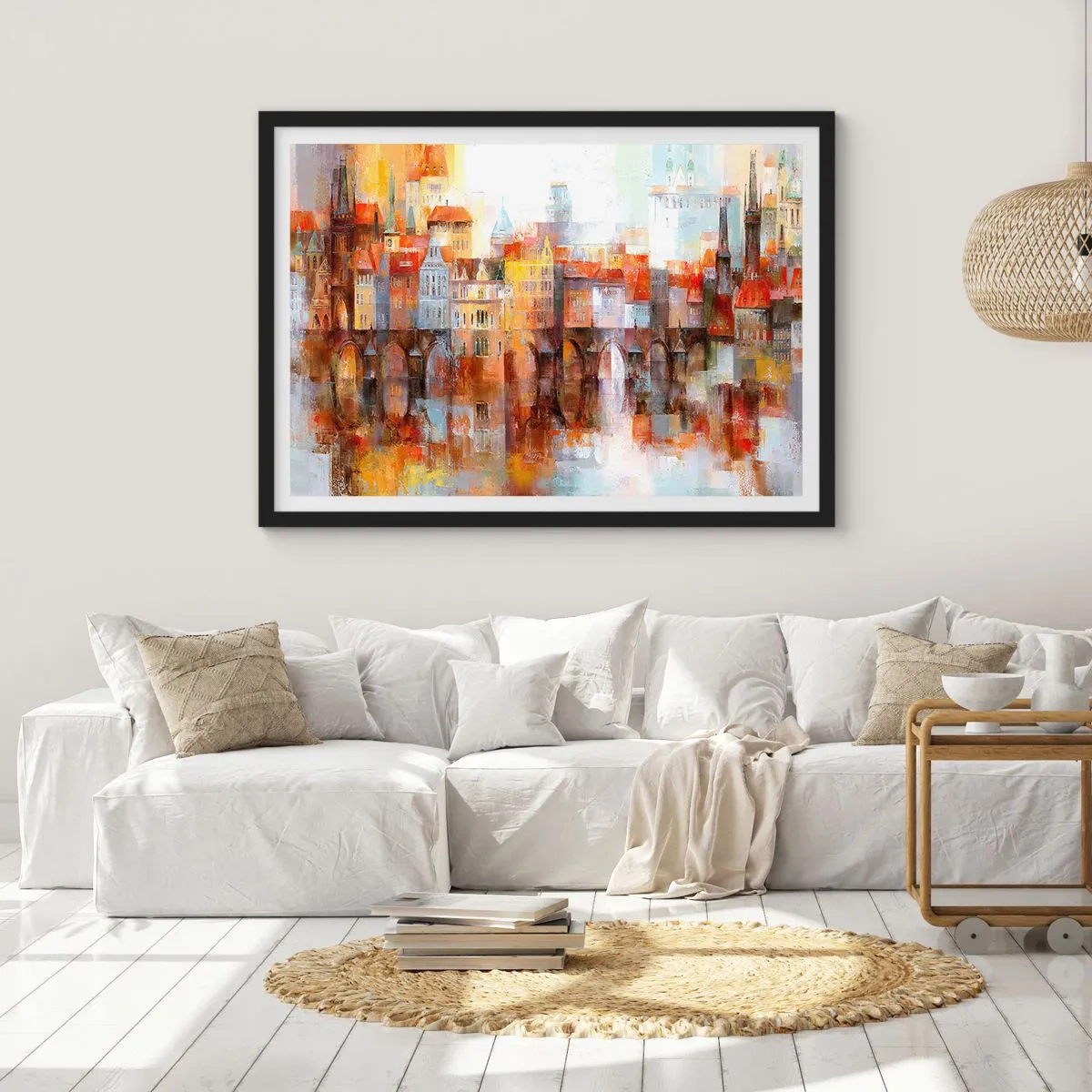 Poster în ramă neagră - Frumos și sub pod - 70x50 cm