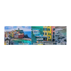 Mostră tapet Premium Canvas - Orașul mediteraneean magic - Liguria, Oraș, Italia - 100x30 cm