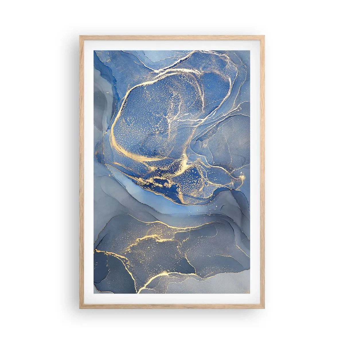 Poster în ramă de stejar deschis - Praf de aur - 61x91 cm