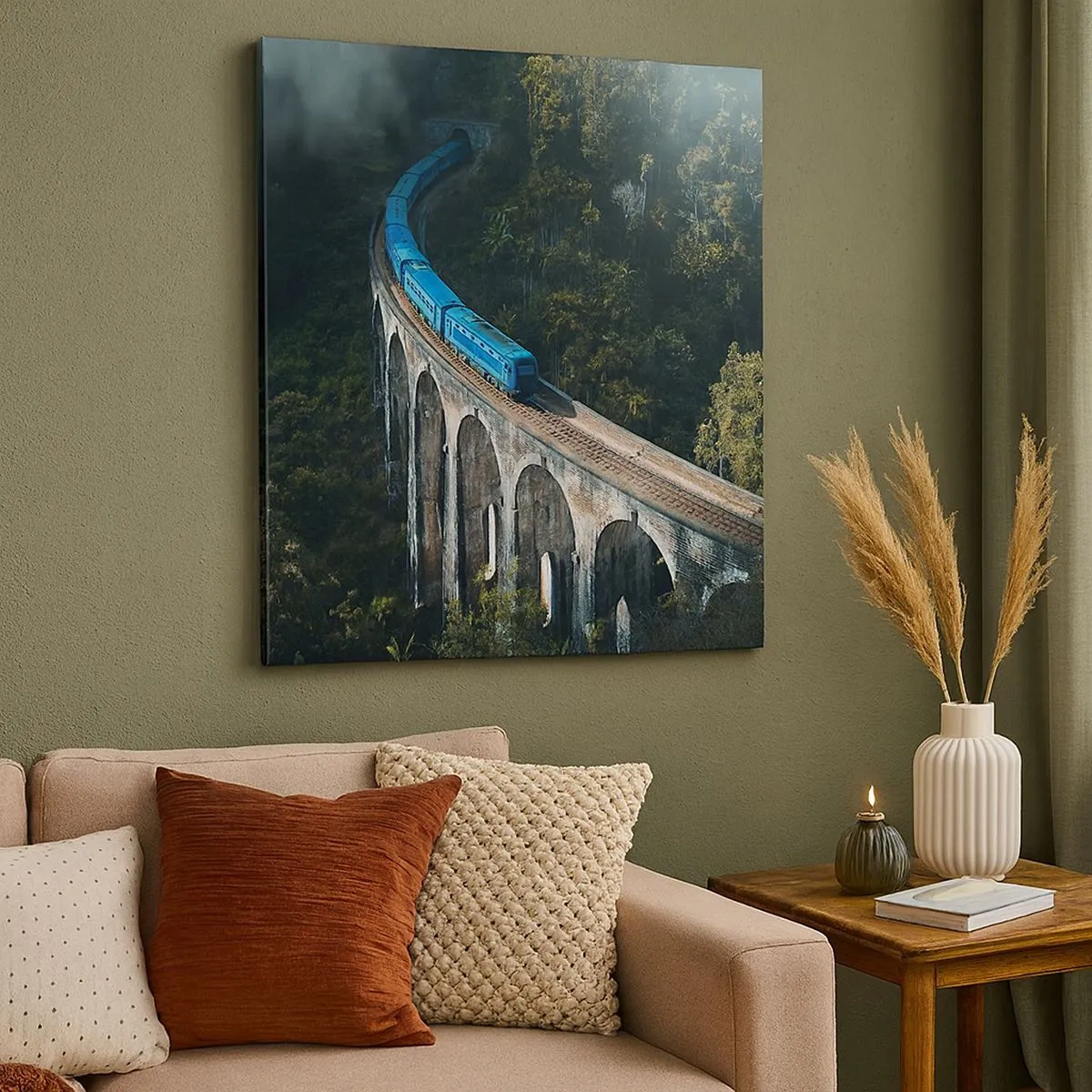 Tablou pe pânză - Cu trenul spre natură - 30x30 cm