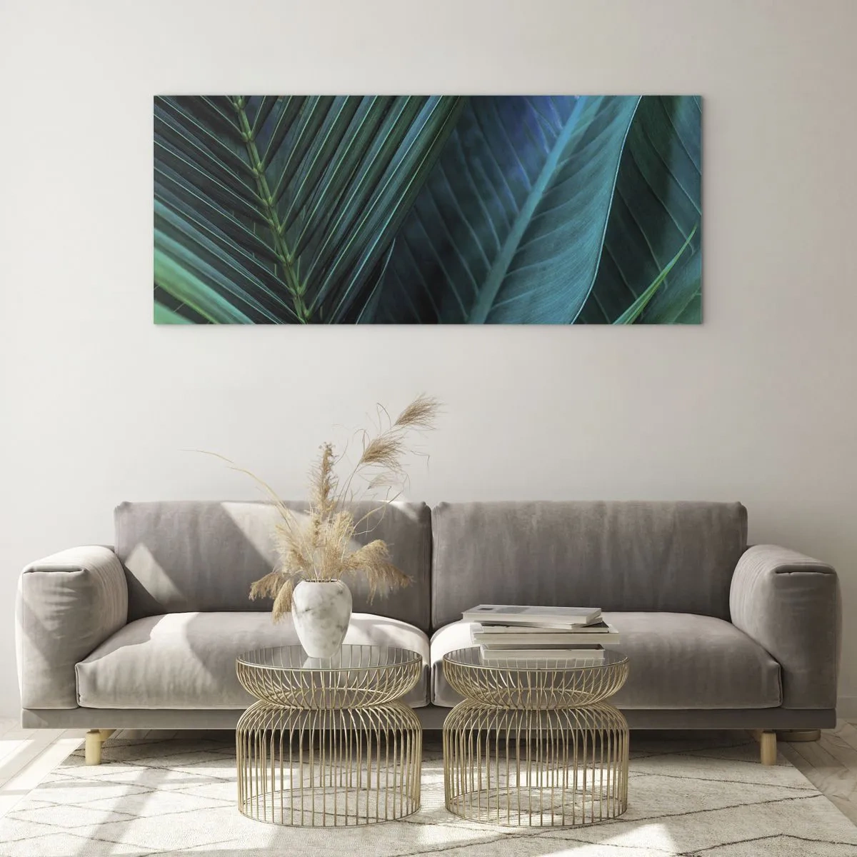 Tablou pe sticlă - Anatomia verdelui - 120x50 cm